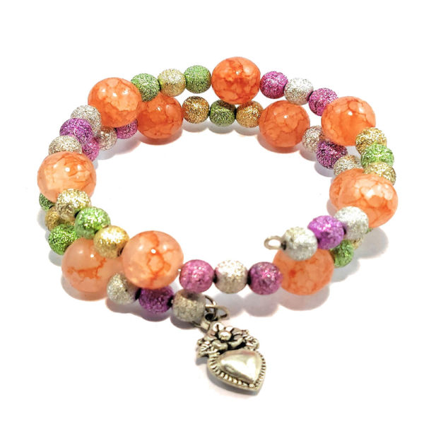 Multicolour Glass Beads Bracelet