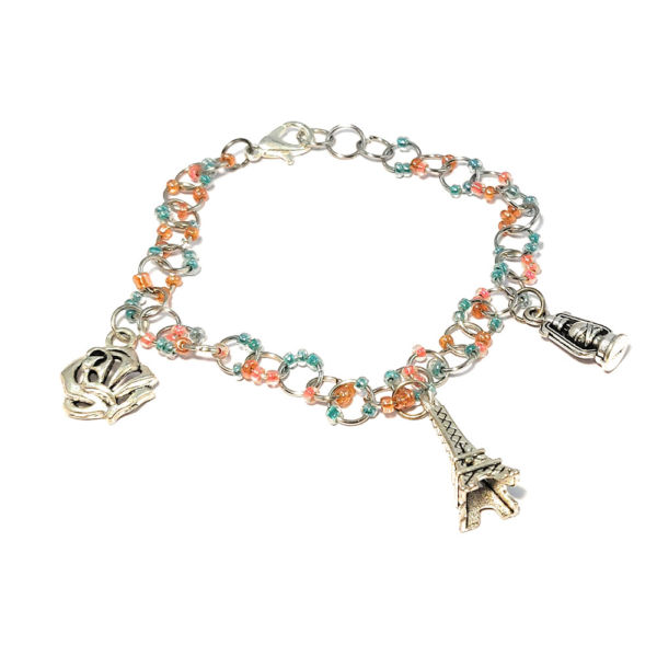 Handmade Beaded Charm Bracelet