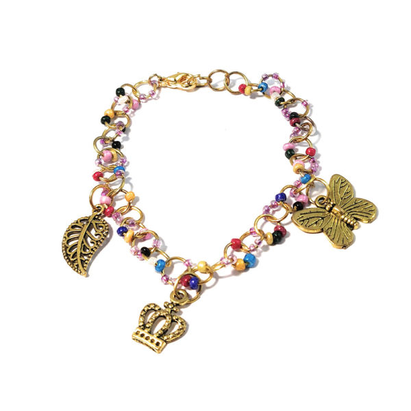 Handmade Beaded Charm Bracelet - Image 2
