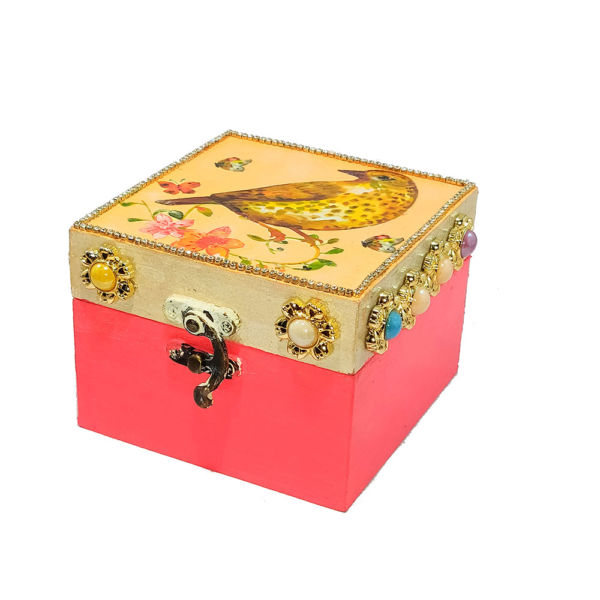 Hand painted Decoupage Jewellery Box