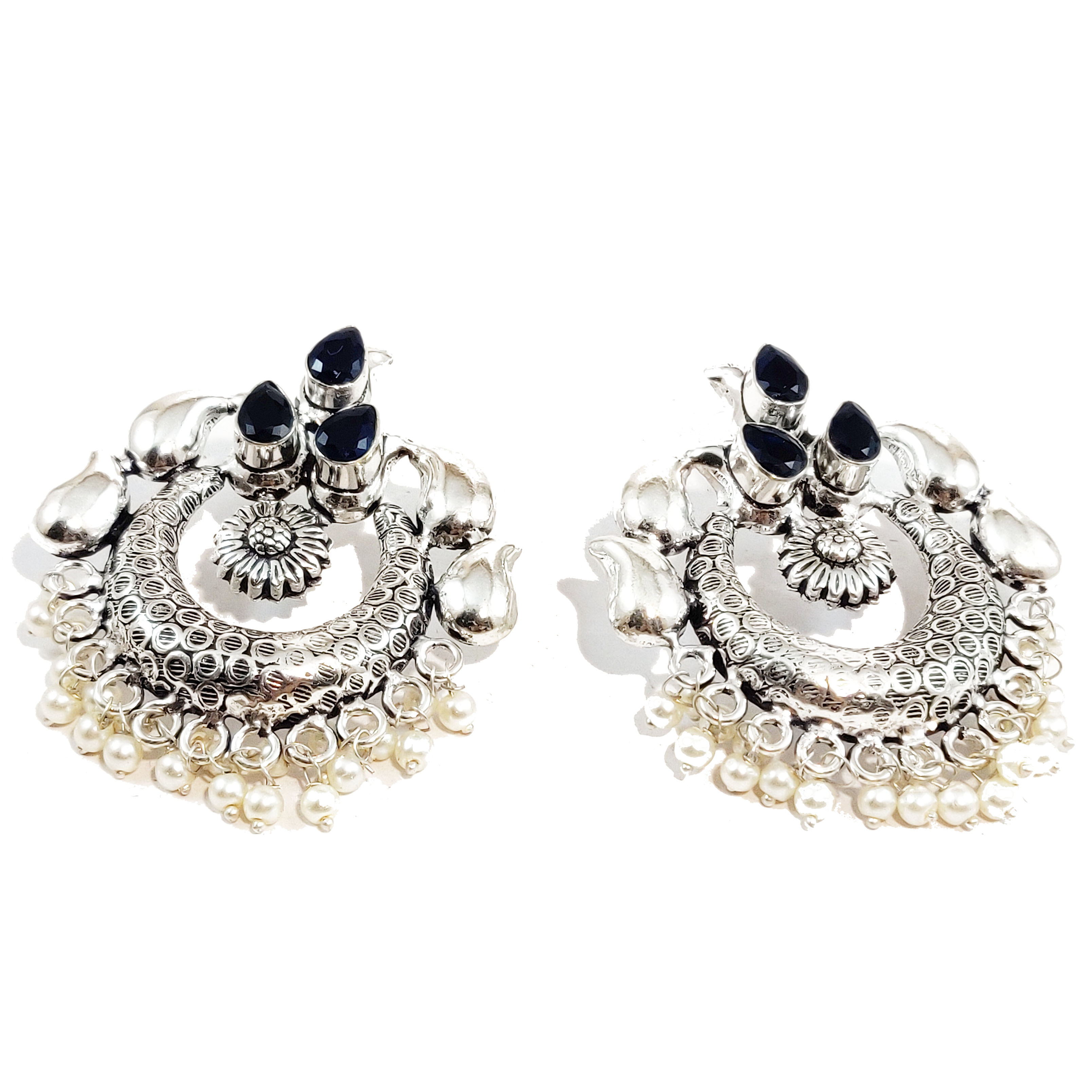 Jhumka,Pure Silver Jewelry Indian,Cocktail Earring,Fashion Jewelry in –  Nihira