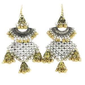Dual Tone Lattice Design Triple Jhumka
