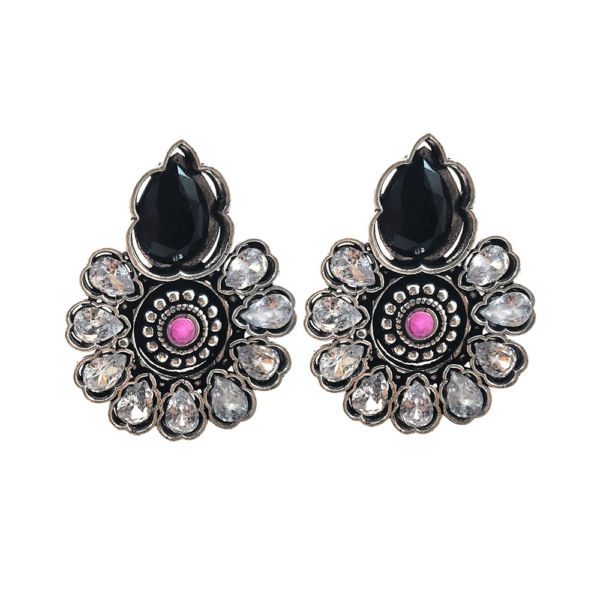 Black Stone Fashion Earrings