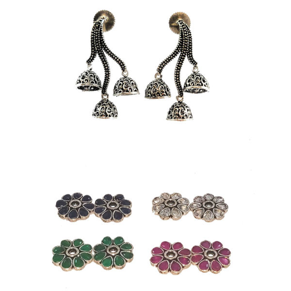 Interchangeable Floral Fashion Earrings Combo