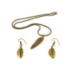 Leaf Design Necklace and Earring Set