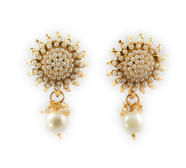 Partywear Faux Pearl Necklace & Earring Set