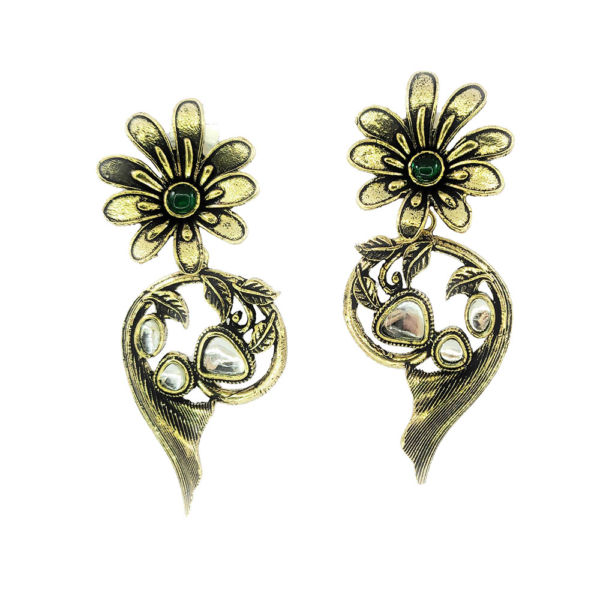 Floral Kundan Fancy Earrings