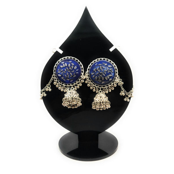 Gifts and Fashion Leaf Design Jhumka with Chain- Bahubali style