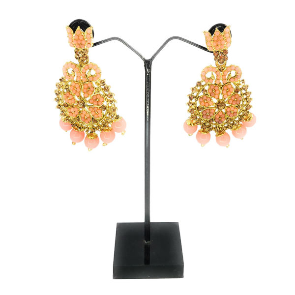 Partywear Traditional Choker and Earring set with Mangtika - Image 3