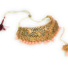 Partywear Traditional Choker and Earring set with Mangtika - Image 2