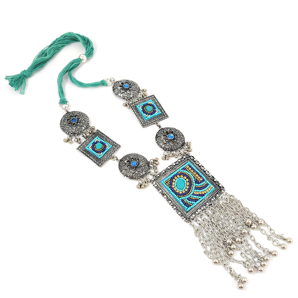 Long Beaded Necklace With Tassel 2024 | towncentervb.com