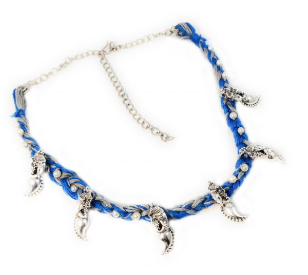 Handmade Ganeshji Motif thread Choker Necklace
