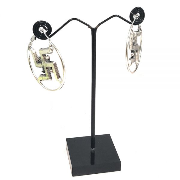Swastik & Om Gjungroo Hoops Design Earring Combo - Image 4