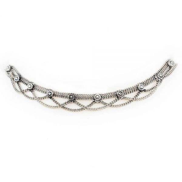 Oxidised German Silver Anklets (one pair) - size 26cm - Image 5