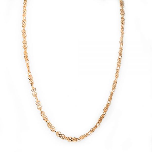 Double Infinity Design Gold Plated Chain for Women (22 inch) - Image 2