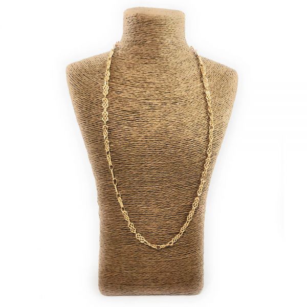 Double Infinity Design Gold Plated Chain for Women (22 inch) - Image 3