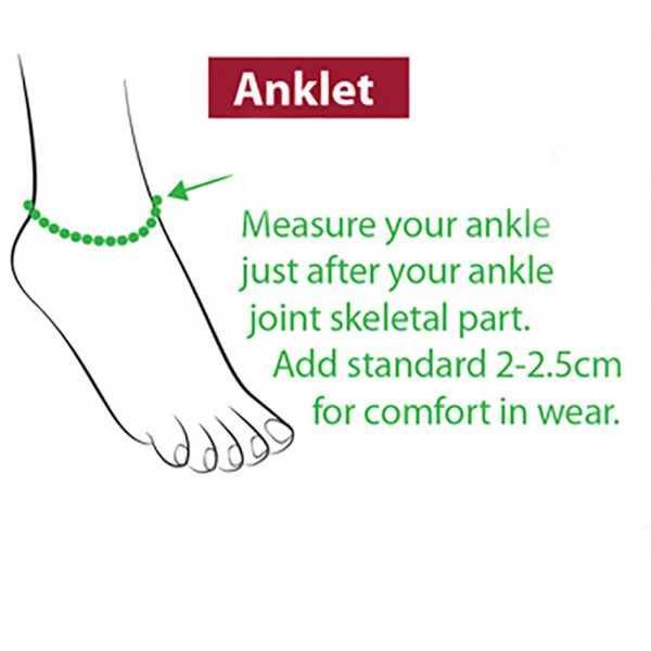 Oxidised German Silver Anklets (one pair) - size 26cm - Image 6