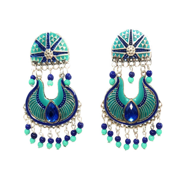 Dual colour Ethnic Meenakari earrings