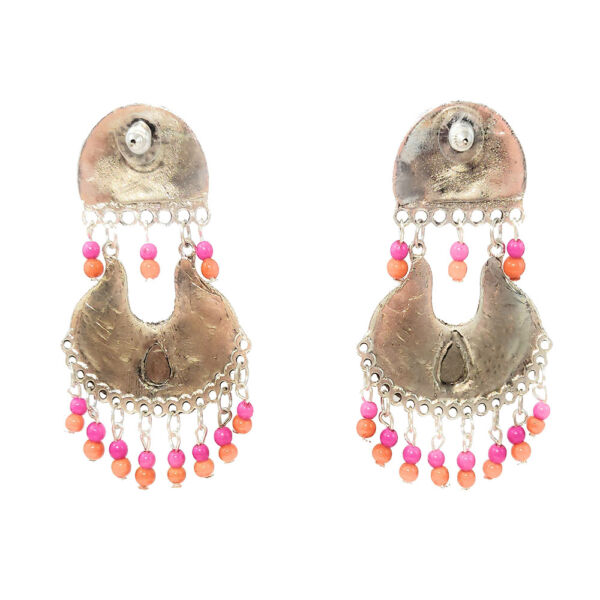Dual colour Ethnic Meenakari earrings - Image 2