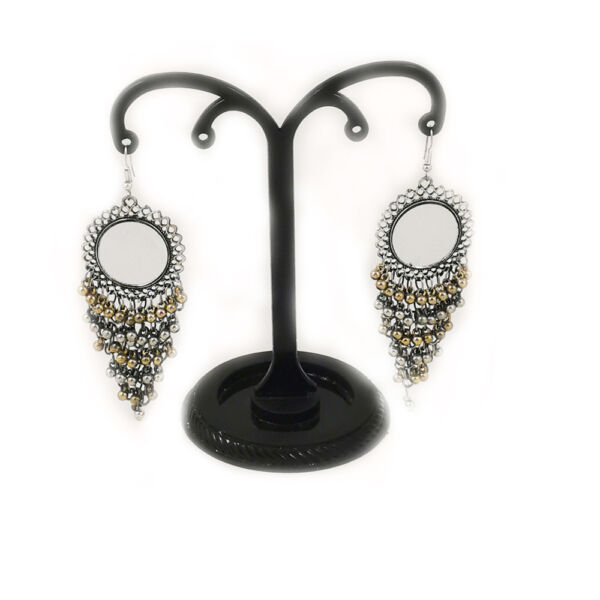 Dangle & Drop Mirror Ghungroo Earrings