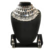 Oxidised German Silver Mirror Choker Necklace and Earrings Set for Women- Design B