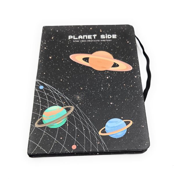 Space Theme Hard Bound Elastic Diary - Image 2