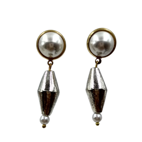 Handmade Dokra Beads Long Necklace and Earrings Set - Image 3
