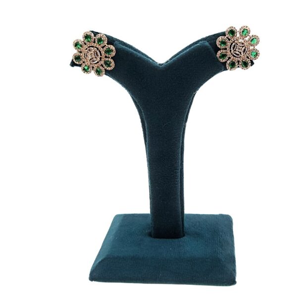 Small Flower Design AD Studs Earring - Image 6