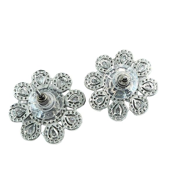 Small Flower Design AD Studs Earring - Image 10