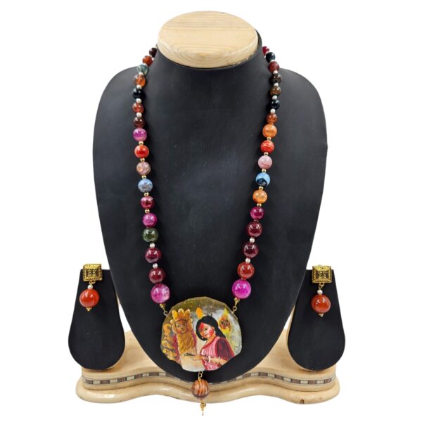 Handmade Terracotta Necklace set with Earrings - Image 3