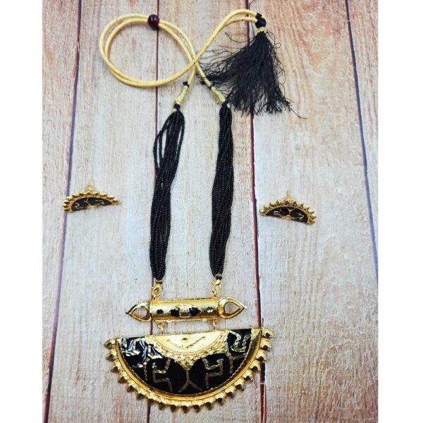 Brass Necklace Set with Earrings - Image 4