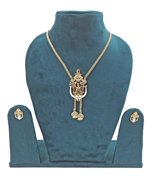 Durga Necklace Set with Earrings - Image 2