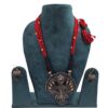 Handcrafted Terracotta Maa Durga Necklace Set with Earrings